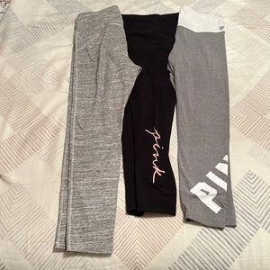 Victoria Secret Pink leggings bundle all Large